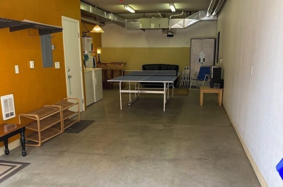 Private two car tandem heated garage