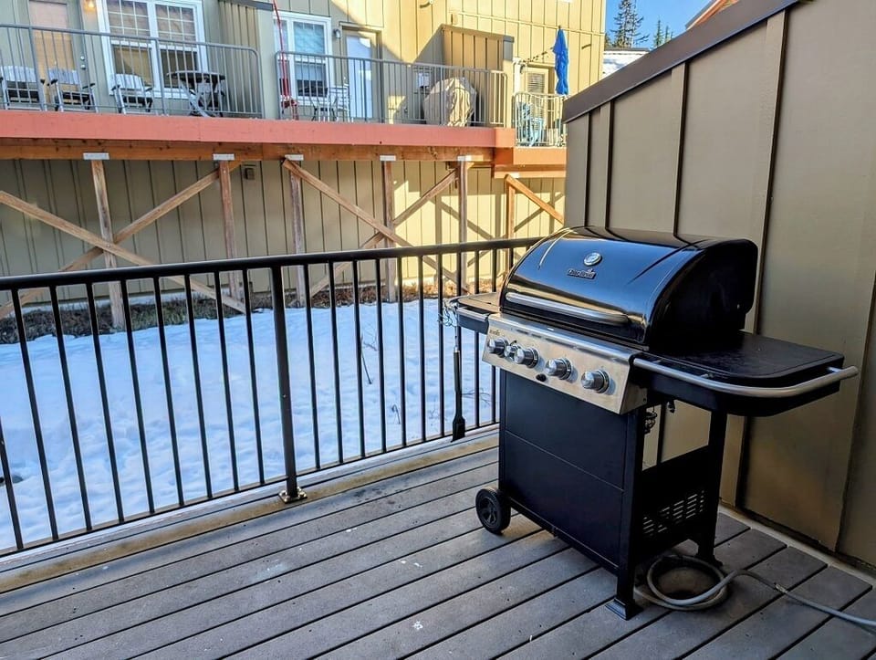 Gas BBQ on the private deck
