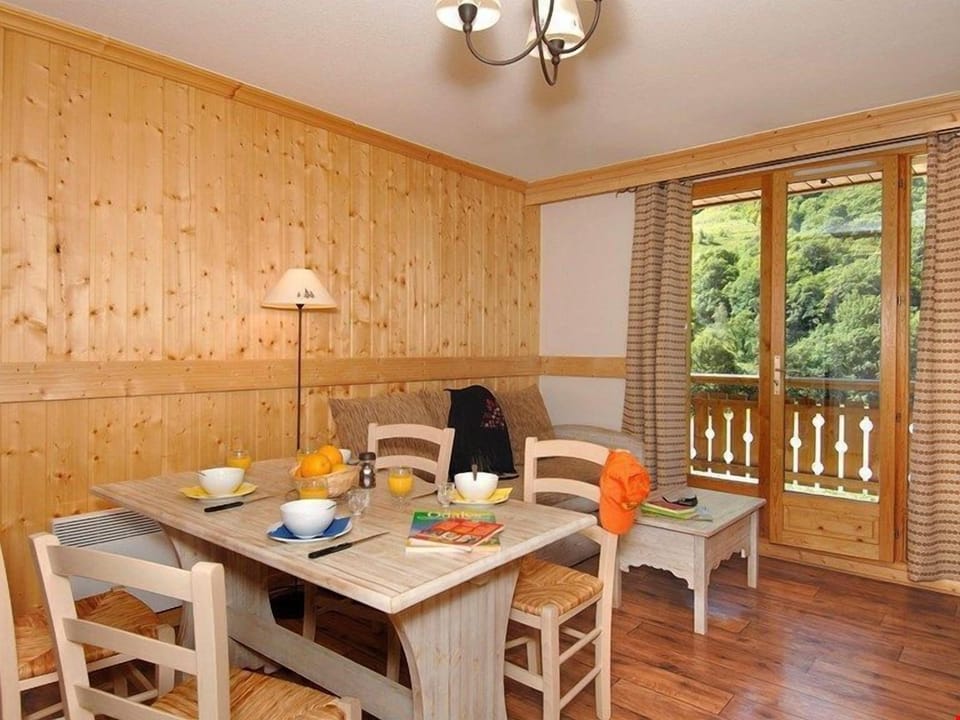 The beautifully appointed 3 Bedroom Apartment at the Residence Les Chalets de l'Arvan II by Odalys is beautifully appointed and offers access to a private balcony or terrace