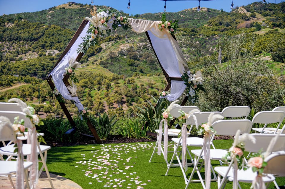 Outdoor banquet area