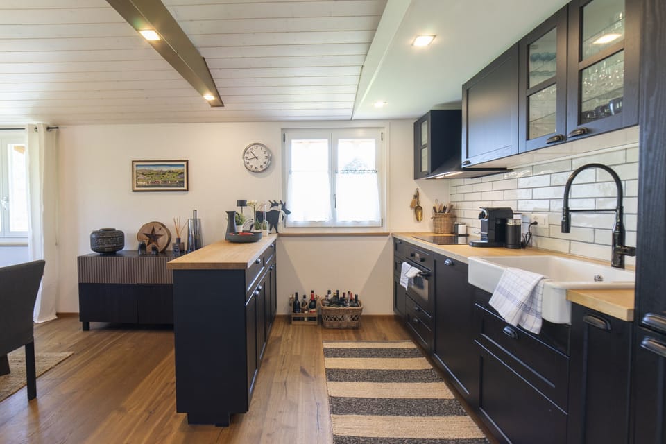 a new, modern, spacious kitchen