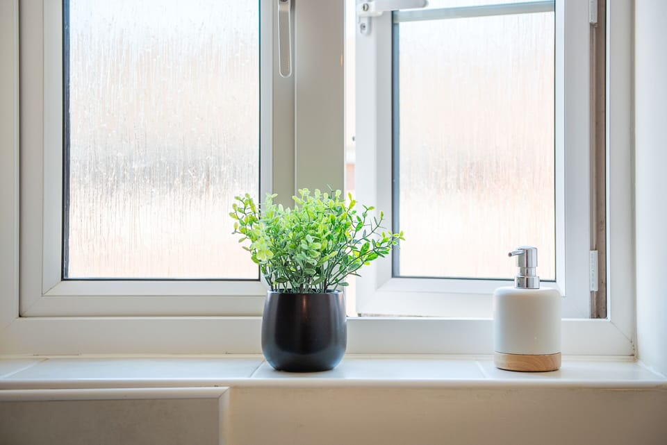 First floor bathroom window