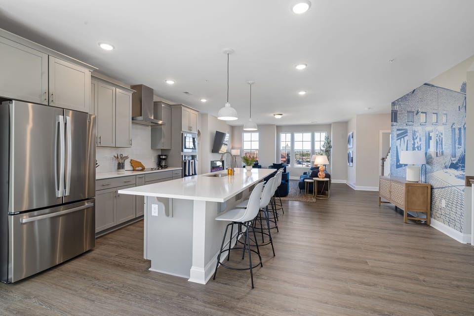 Fully equipped modern kitchen (1 of 2) with premium appliances for group meals.