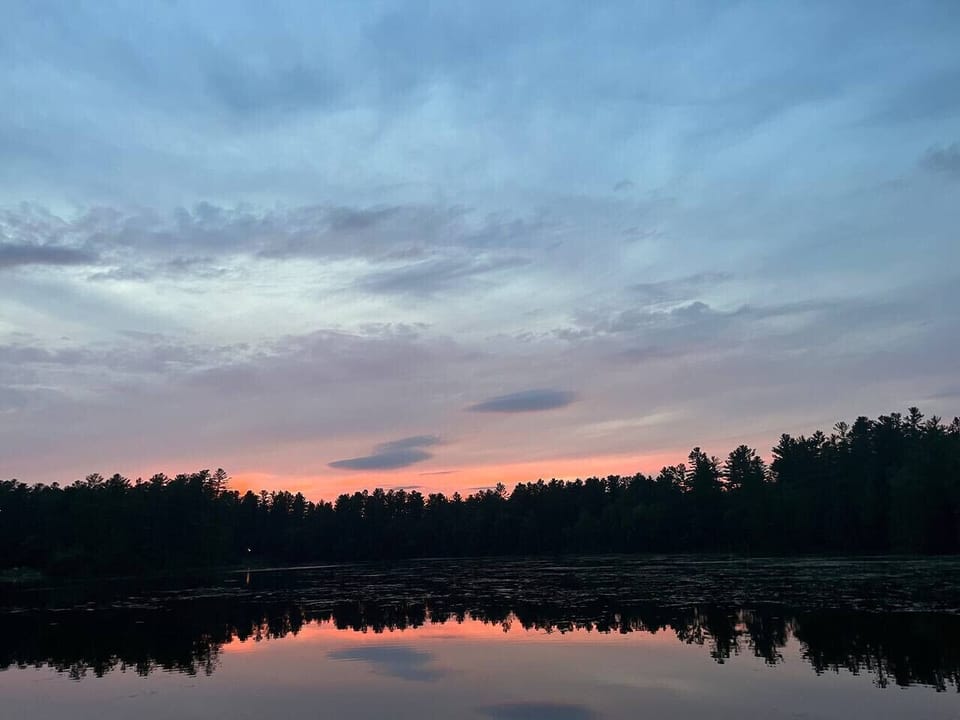 Pond viewView from the patio where you can enjoy paddle boarding, kayaking, fishing in the summer cross-country skiing and ice-skating in the winter as well as sledding