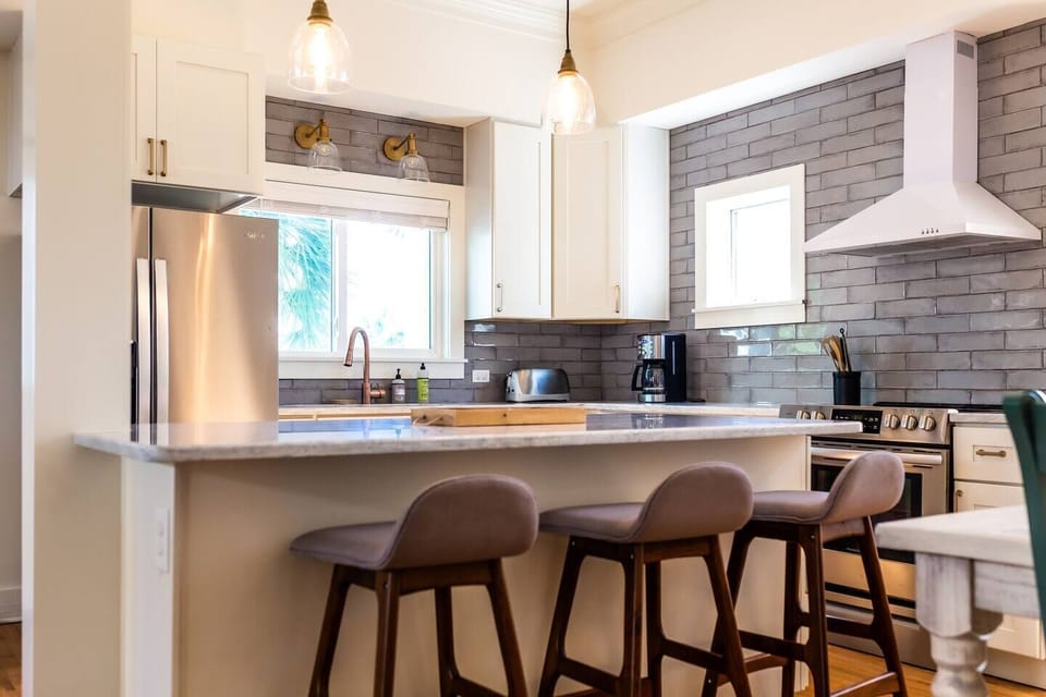 Full kitchen set up for a multiple day stay