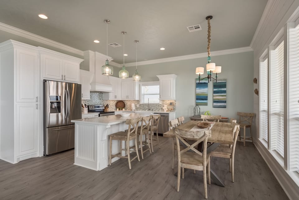 Open Dining Area Perfect for Meals, Games, or Late-Night Chats