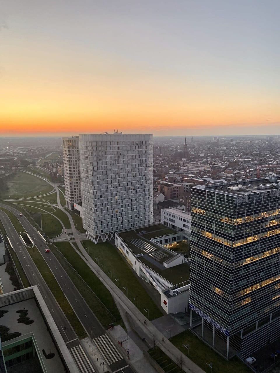 VIEWS:  Golden sunset wrapping the city in a warm embrace 🌅