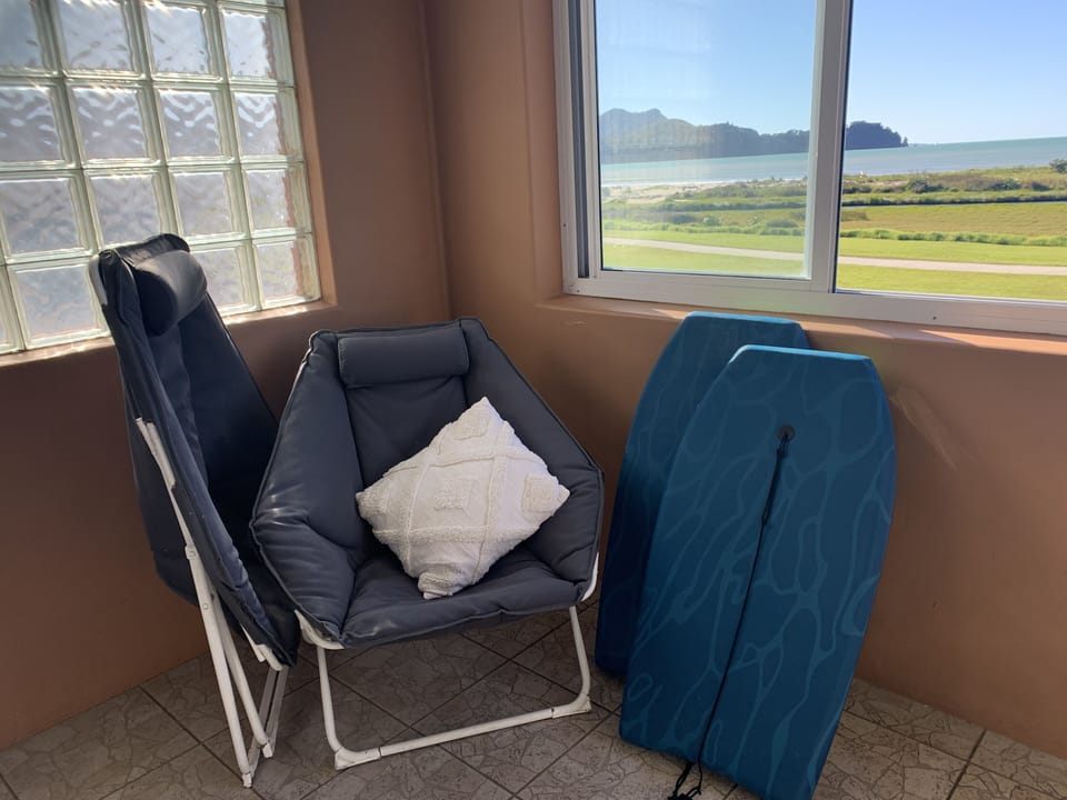 Beach chairs & boogie boards for guest use