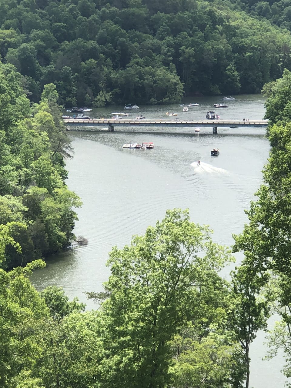 Beautiful view of the locally famous "Jumping Bridge"