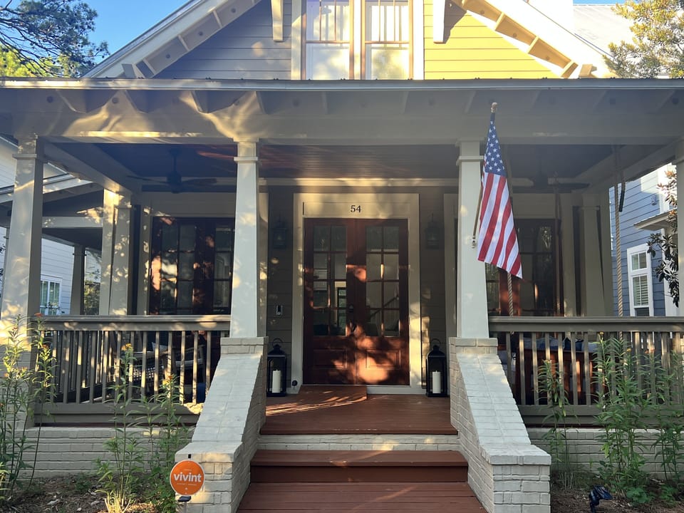 Front of house. 