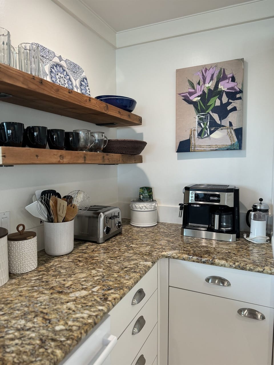 Coffee bar in kitchen