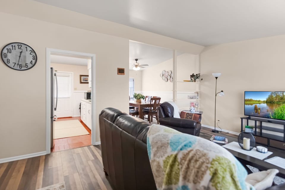 Immerse yourself in the chic ambiance of this living area