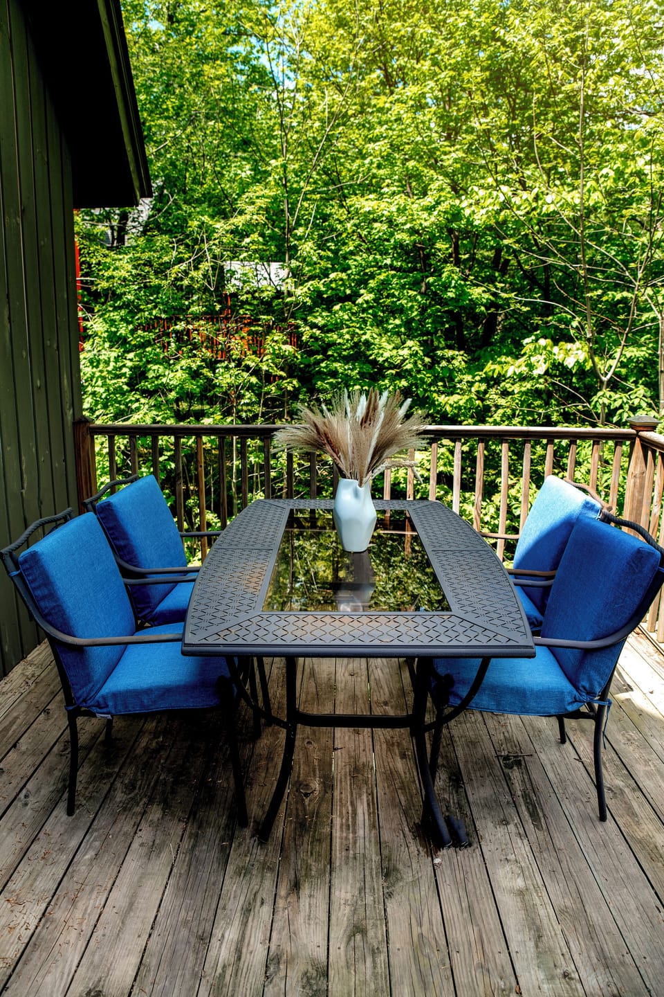 Outdoor seating for bbqs. 