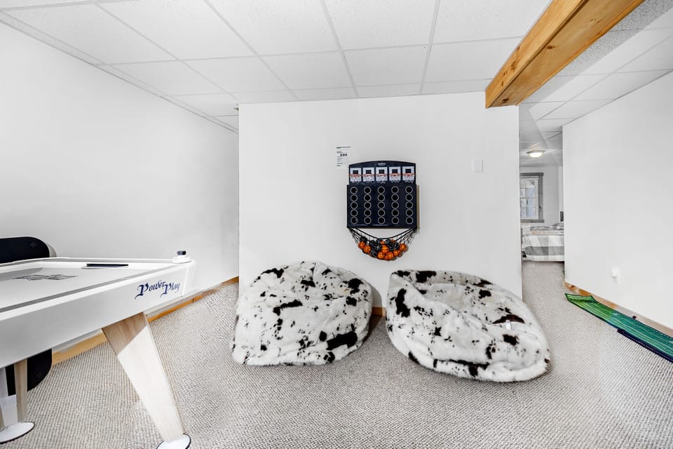 Game room with all the fun ! Airhockey, ping pong, basketball, dart & golf put! 