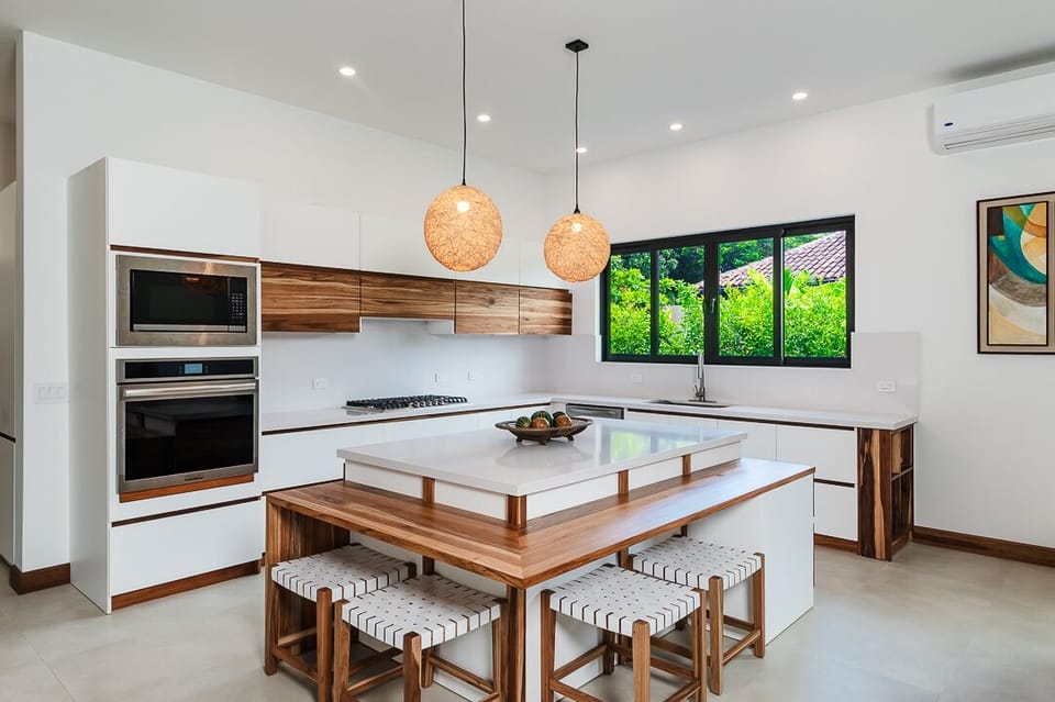 Spacious kitchen with island area