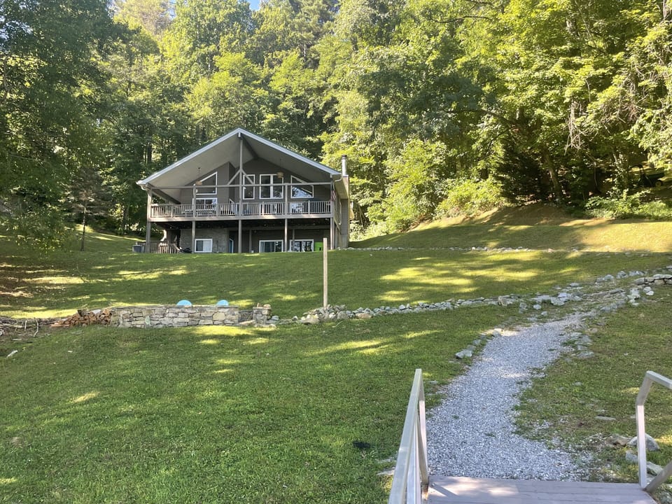 View of the house from the dock. 