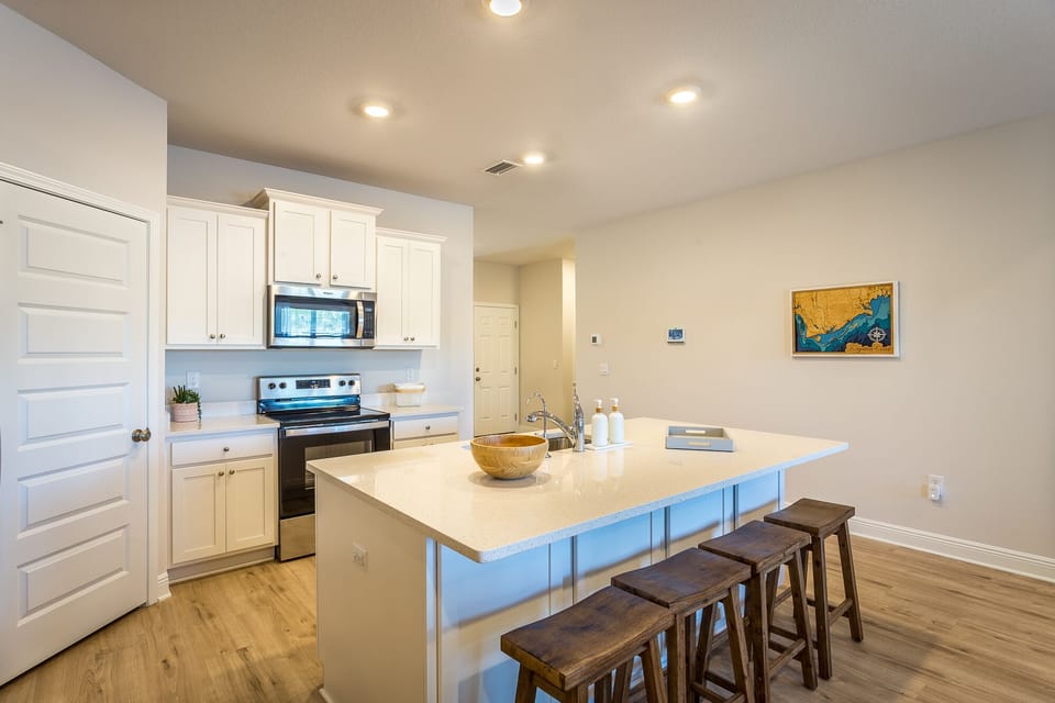 kitchen with all you need to cook and grill