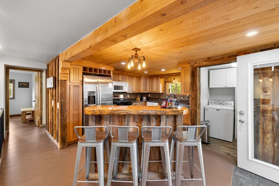 Bright and modern kitchen ready for home-cooked meals and morning coffee.
