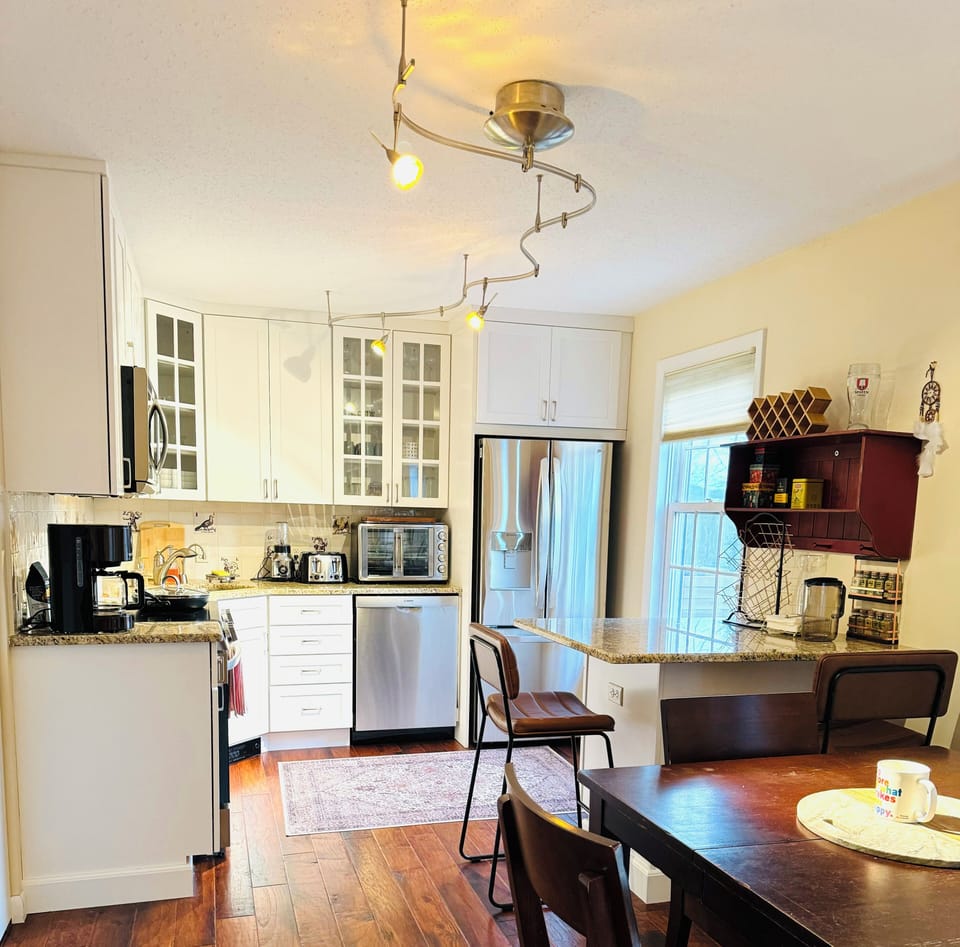 Our kitchen and the dining area