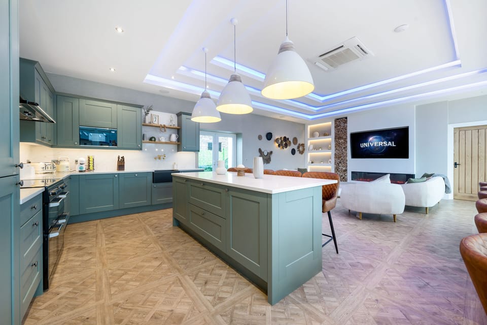 Spacious kitchen.