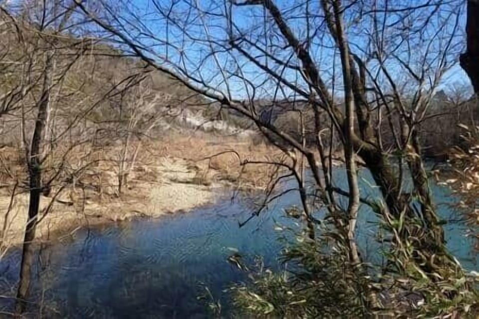 Overlooking Clabber Creek at the Rush Landing hiking trails