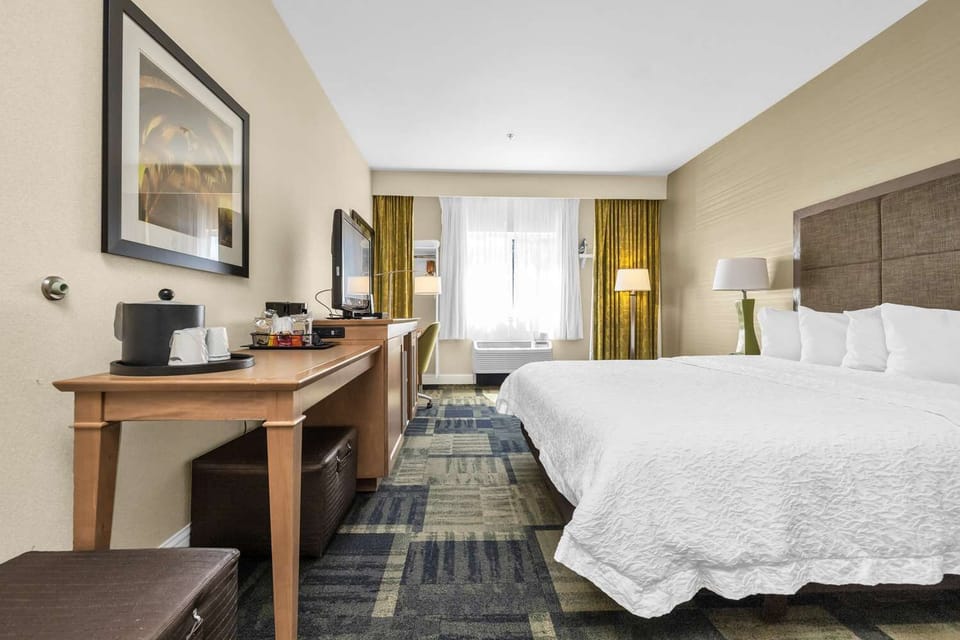 Settle in after sightseeing with a cozy, well-lit retreat.