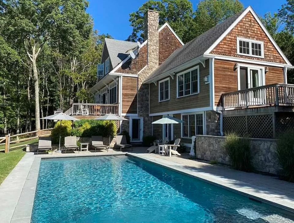Heated, salt water pool