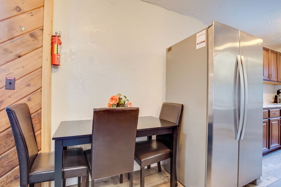 Dining Area + Kitchen | Coffee Maker | Cooking Basics