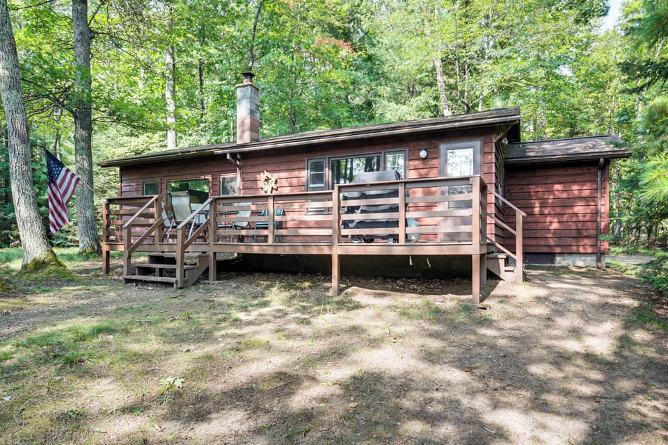 Cabin Exterior | Fire Pit w/ Seating | Pet Friendly w/ Fee