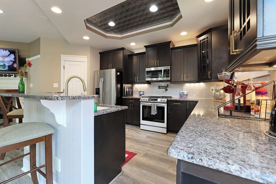 Kitchen with Stainless Steel Appliances, gas range