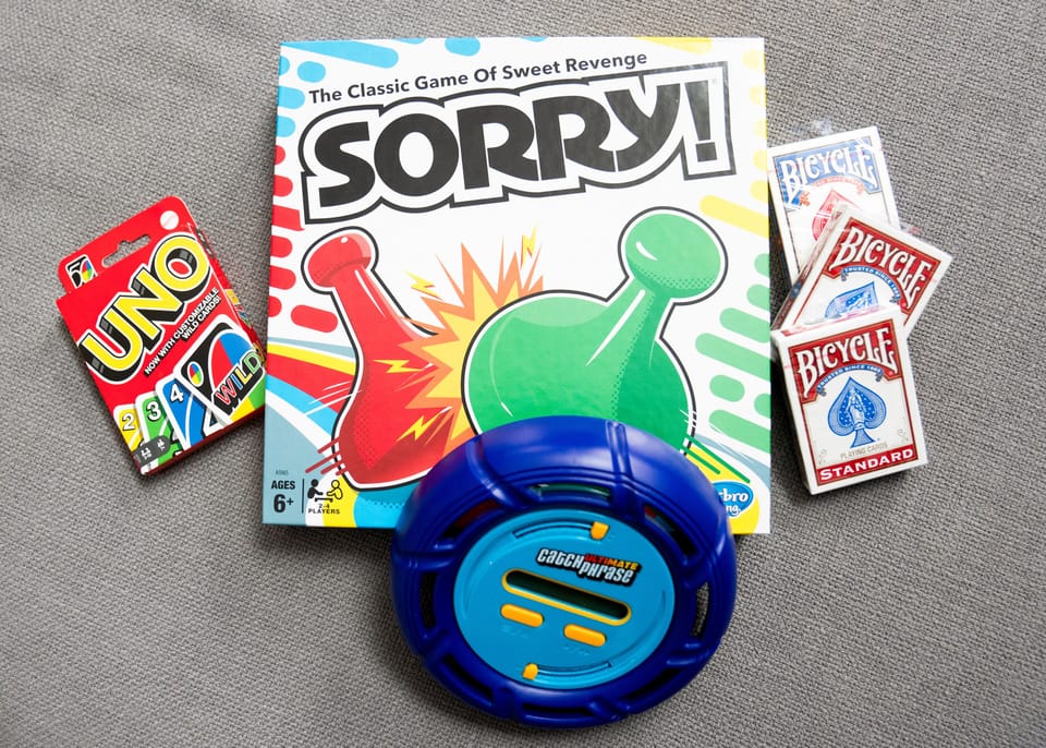 Games available at the cabin