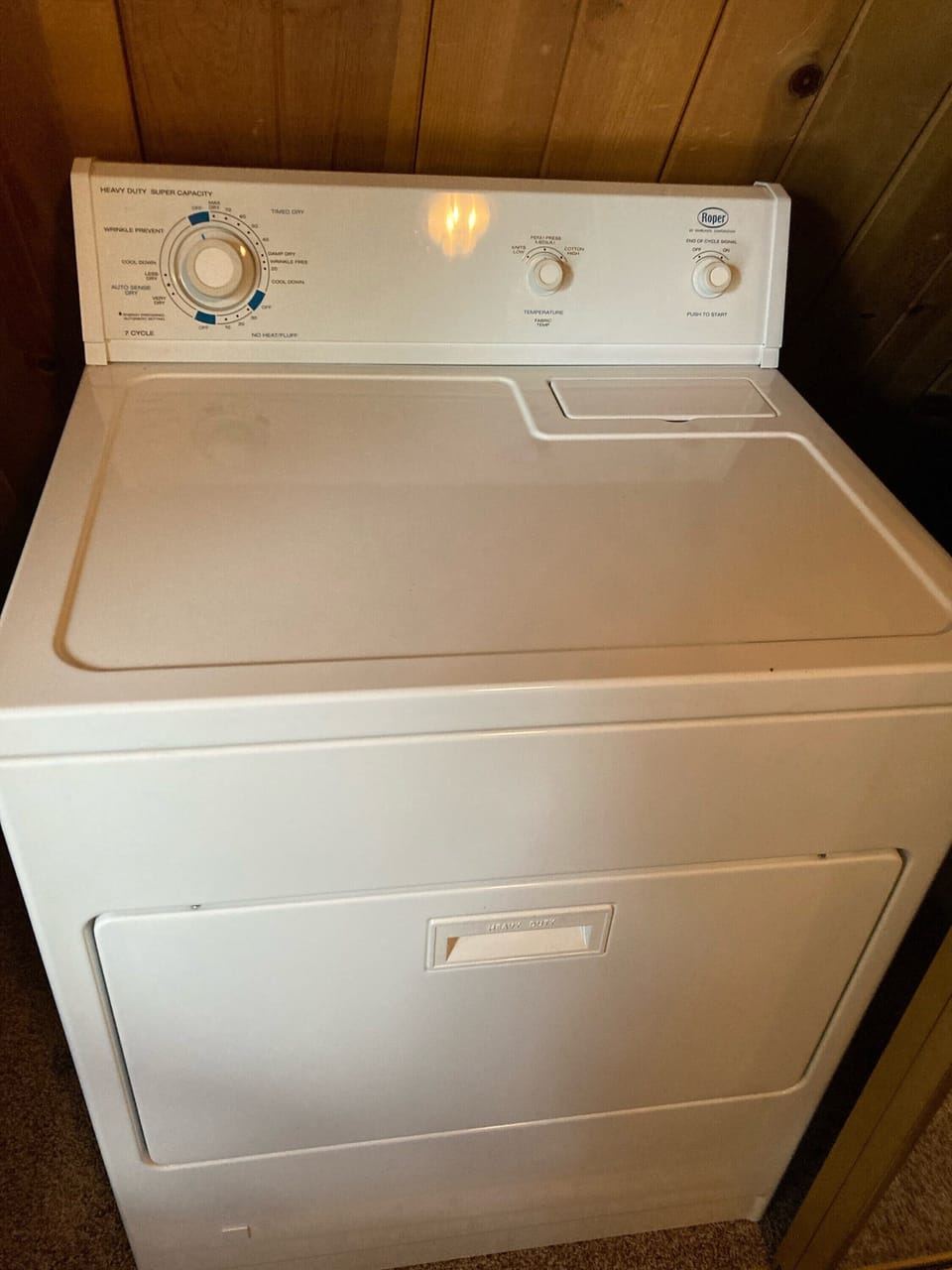 Dyer located in Bedroom 2 on second floor