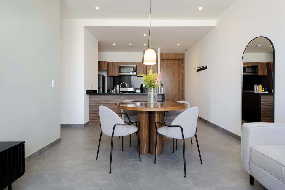 Open dining room