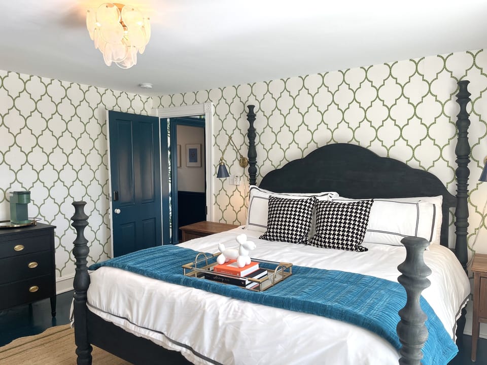 Suite 10: King Anthropologie Bed, stunning views of mountains from all windows, porcelain tile bath with a jacuzzi tub that will have a 360 curtain and shower attachment, 55" Smart TV and no walls adjoin with other suites or living areas