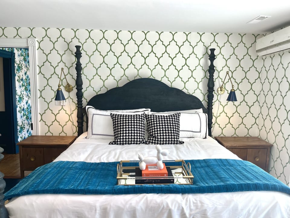 Suite 10: King Anthropologie Bed, stunning views of mountains from all windows, porcelain tile bath with a jacuzzi tub that will have a 360 curtain and shower attachment, 55" Smart TV and no walls adjoin with other suites or living areas