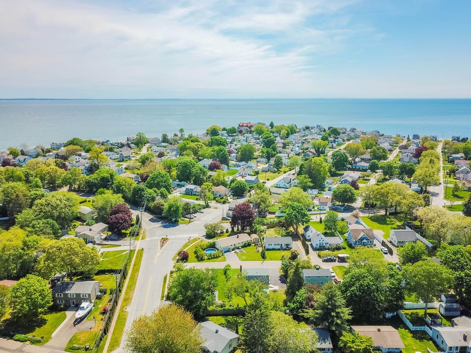 Aerial View of Cornfield Point