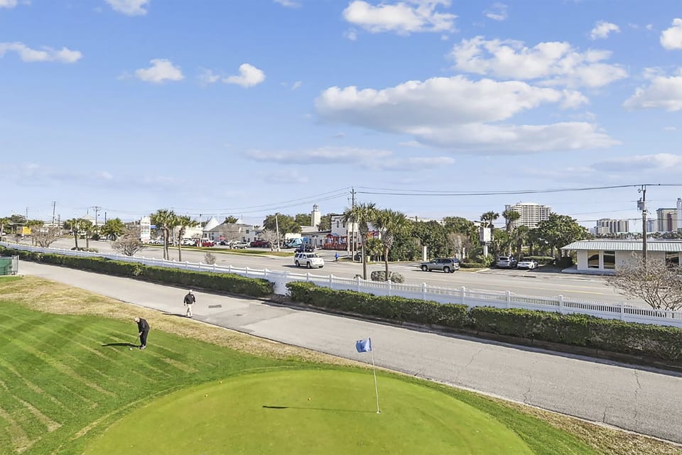Head down and golf a little