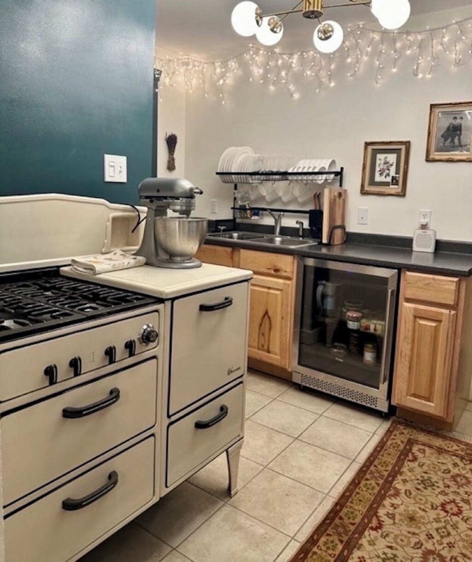 The 1930's gas stove and oven are a dream to cook with!