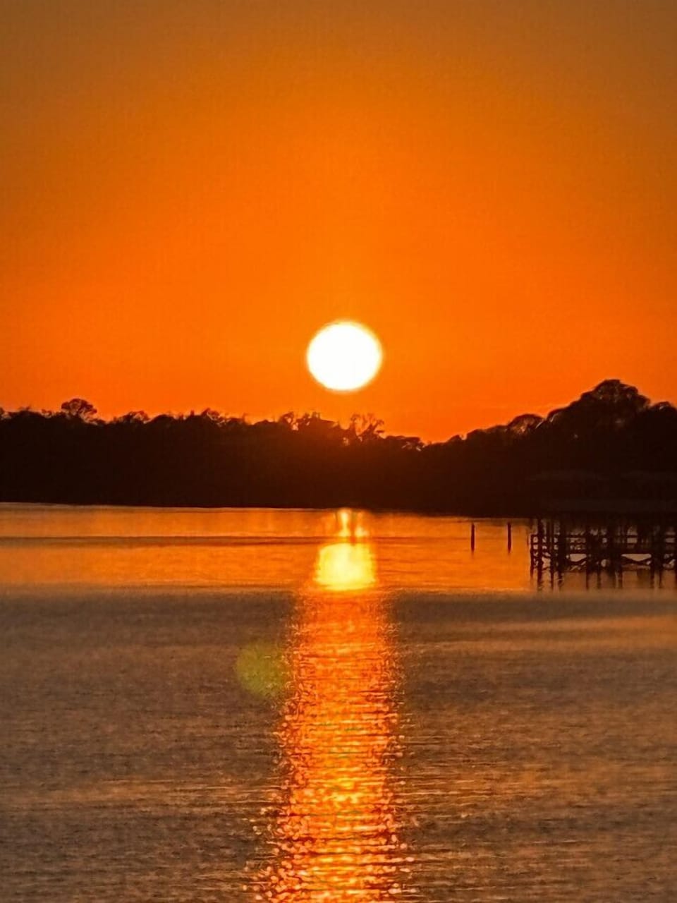 The sun dropping on a hot night