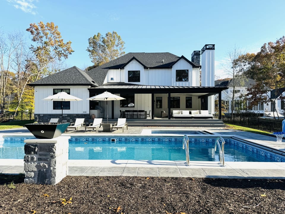 Exterior, heated pool and spa, screened porch