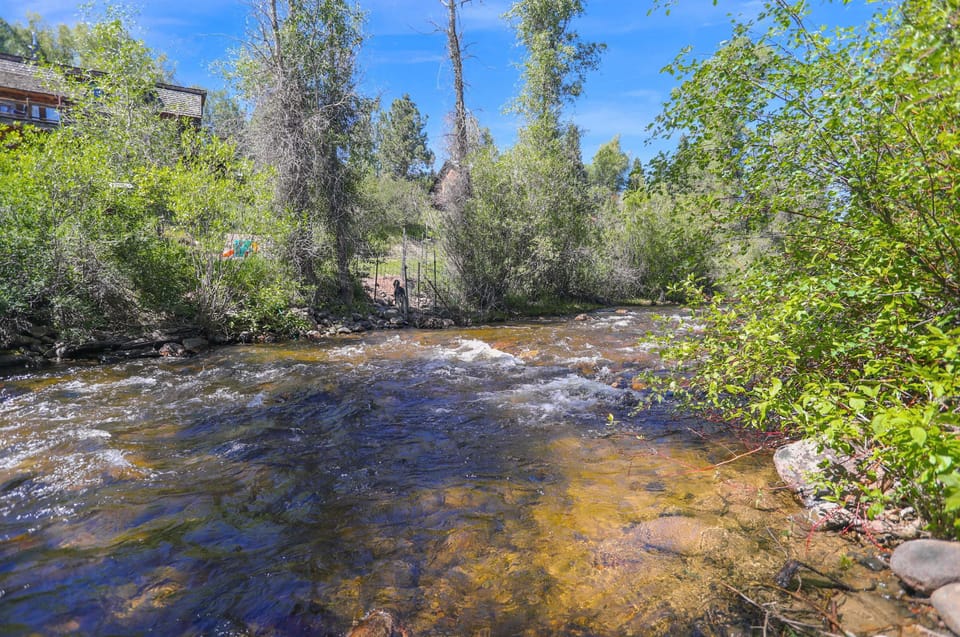 Soda Creek provides serene ambiance in the backyard