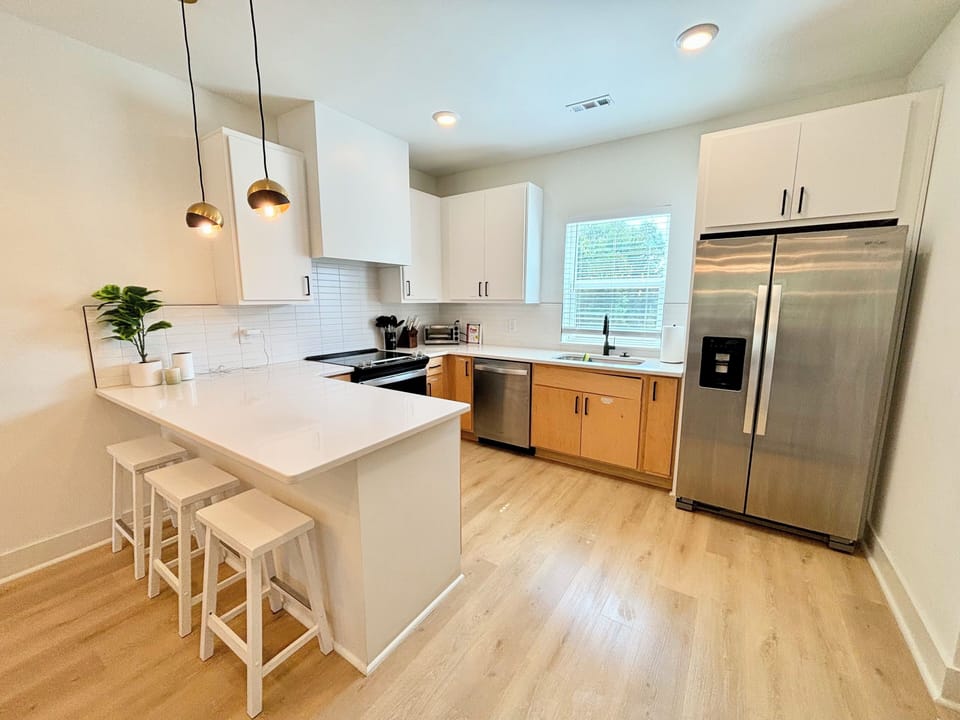 Kitchen with stainless steel appliances — Nashville Donelson vacation rental