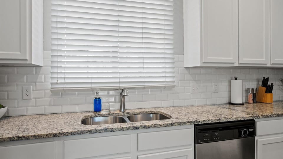 Newly renovated kitchen with silver appliances