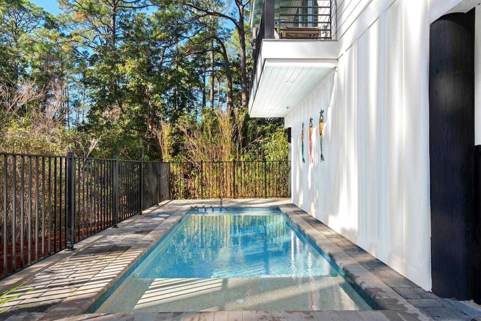 Enjoy Whimsey's private (seasonally heated) splash pool!