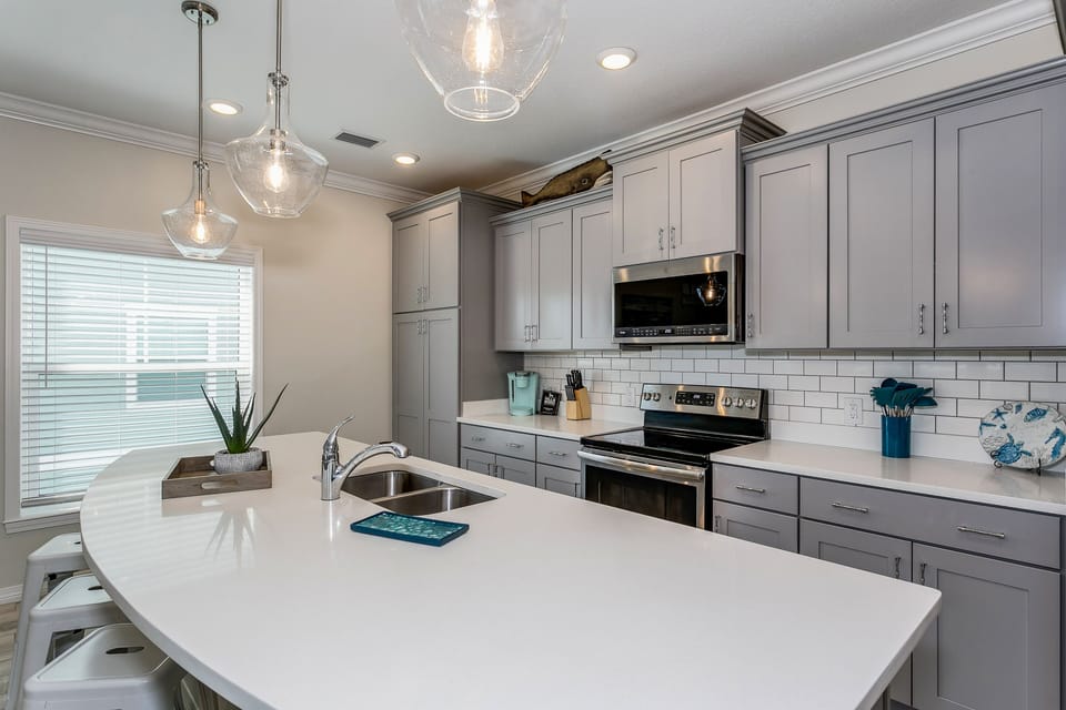 Simple, clean and functional.  Our kitchen has it all. 