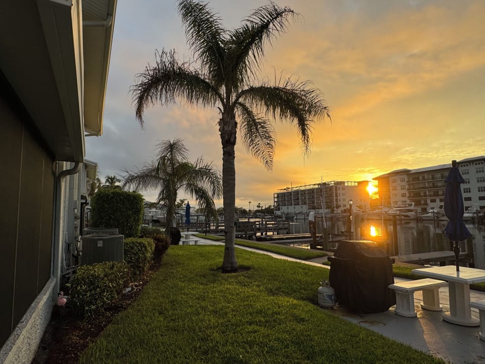 Beautiful sunrise view from the lanai.