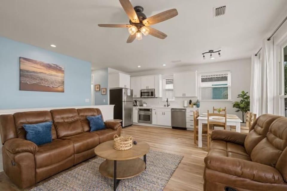 Open concept, kitchen and living area with a spectacular view!