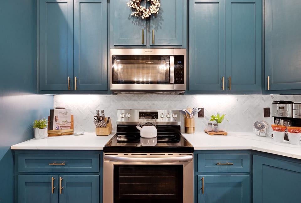 KITCHEN | Our kitchen has everything you need - pots, pans, toaster, blender, baking pans, sheets