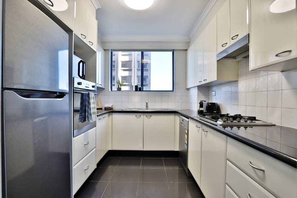 Full Kitchen - individually spacious and sun-drentched. 