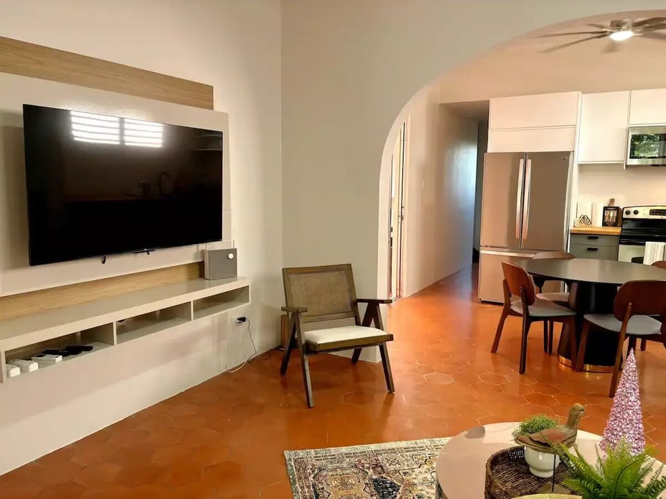 55 inch Smart TV connected to 100 MGBS fiber internet.
